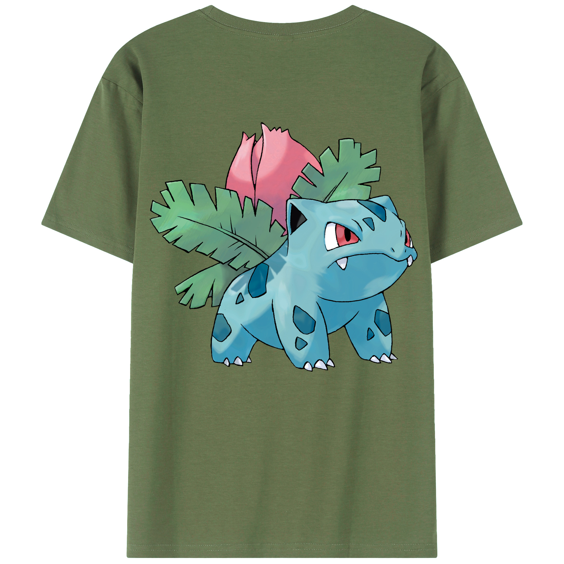 （画像用） ポケットモンスター Pokémon 綿100％ メンズ半袖Tシャツ（バックプリント） 通気性